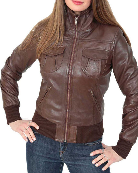 Elegance and Versatility: The Leather Bomber Jacket For Women