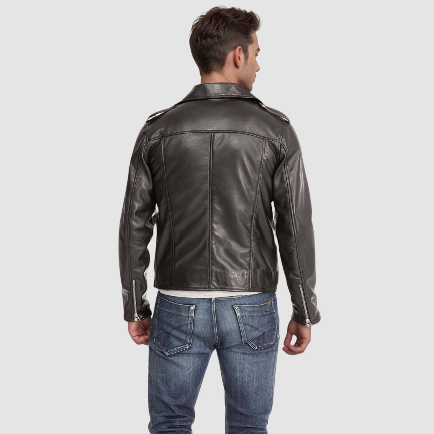 Men's Genuine Cowhide Leather Jacket 