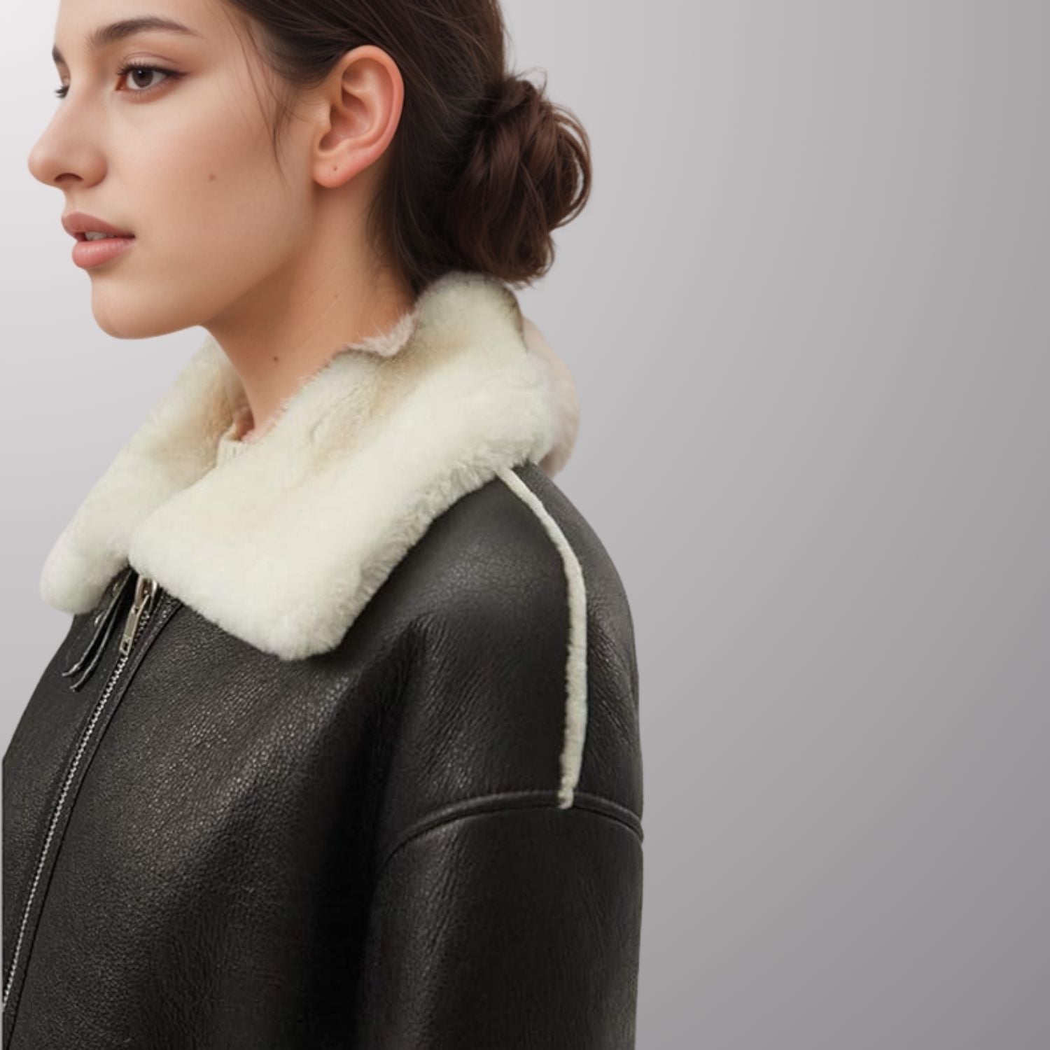 Aviator B3 Bomber Women's Shearling Leather Jacket