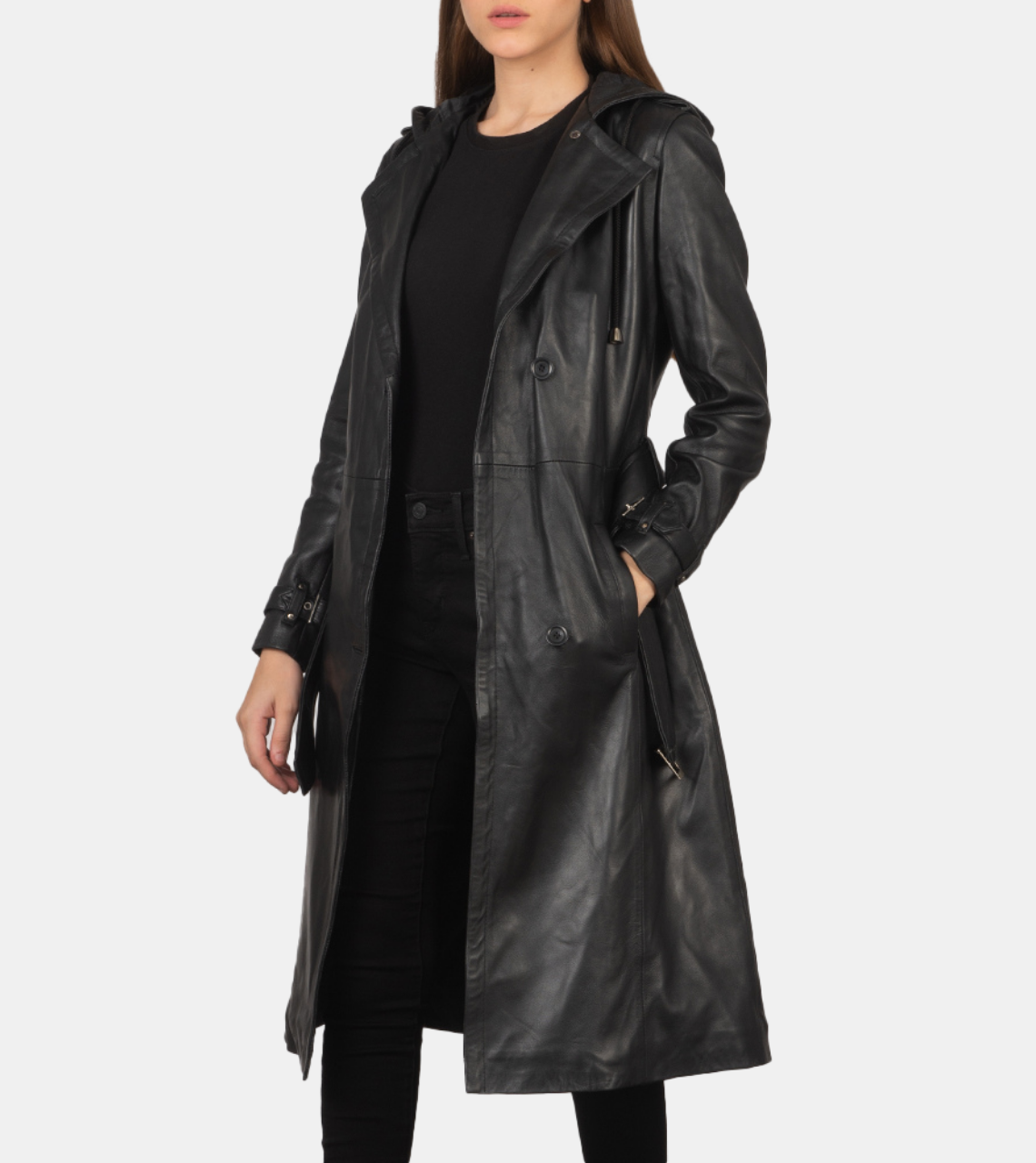 Women's Lennox Black Leather Coat