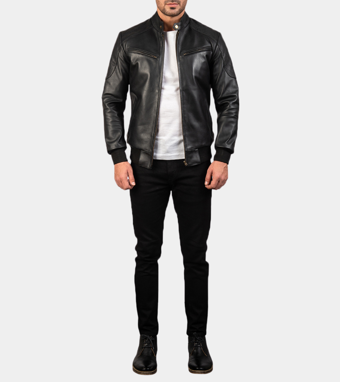  Torpilleur Leather Bomber Jacket For Men's 