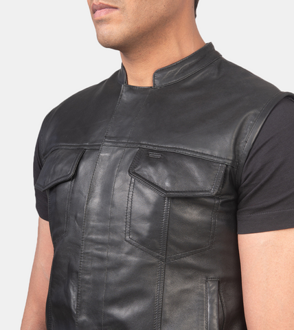 Kincaid Men's Black Leather Vest