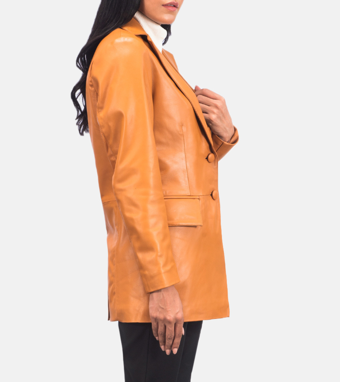 Marilyn Women's Leather Blazer Side