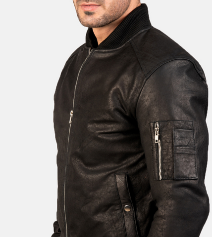 Bouvet Men's Leather Bomber Jacket