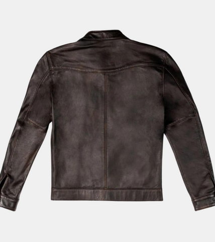 Marlyn Men's Brown Rugged Leather Jacket