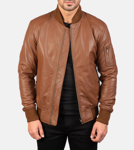 Bouvet Men's Leather Bomber Jacket