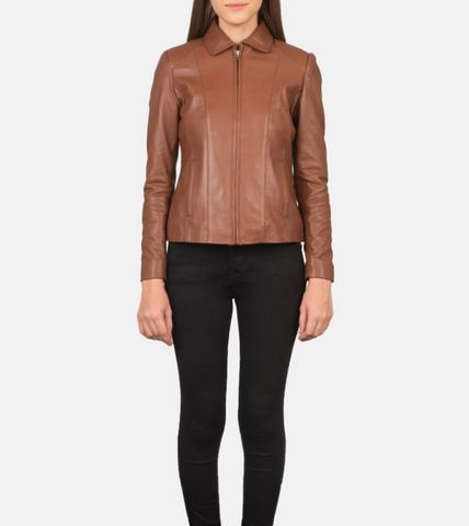 Cotextras Brown Women's Leather Jacket