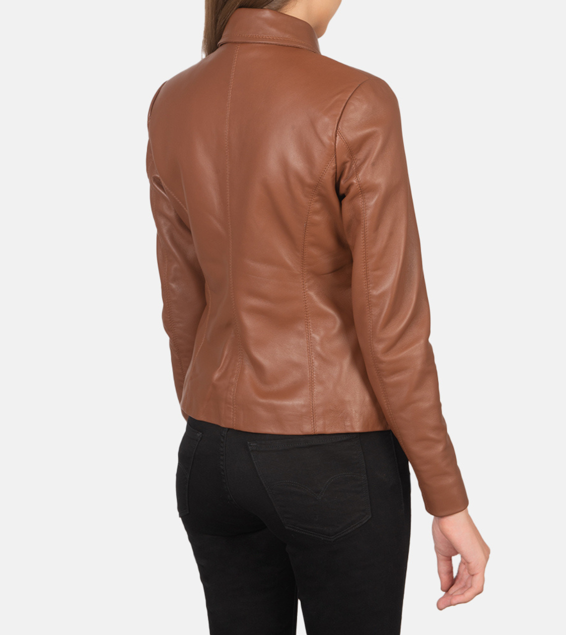 Cotextras Brown Women's Leather Jacket Back