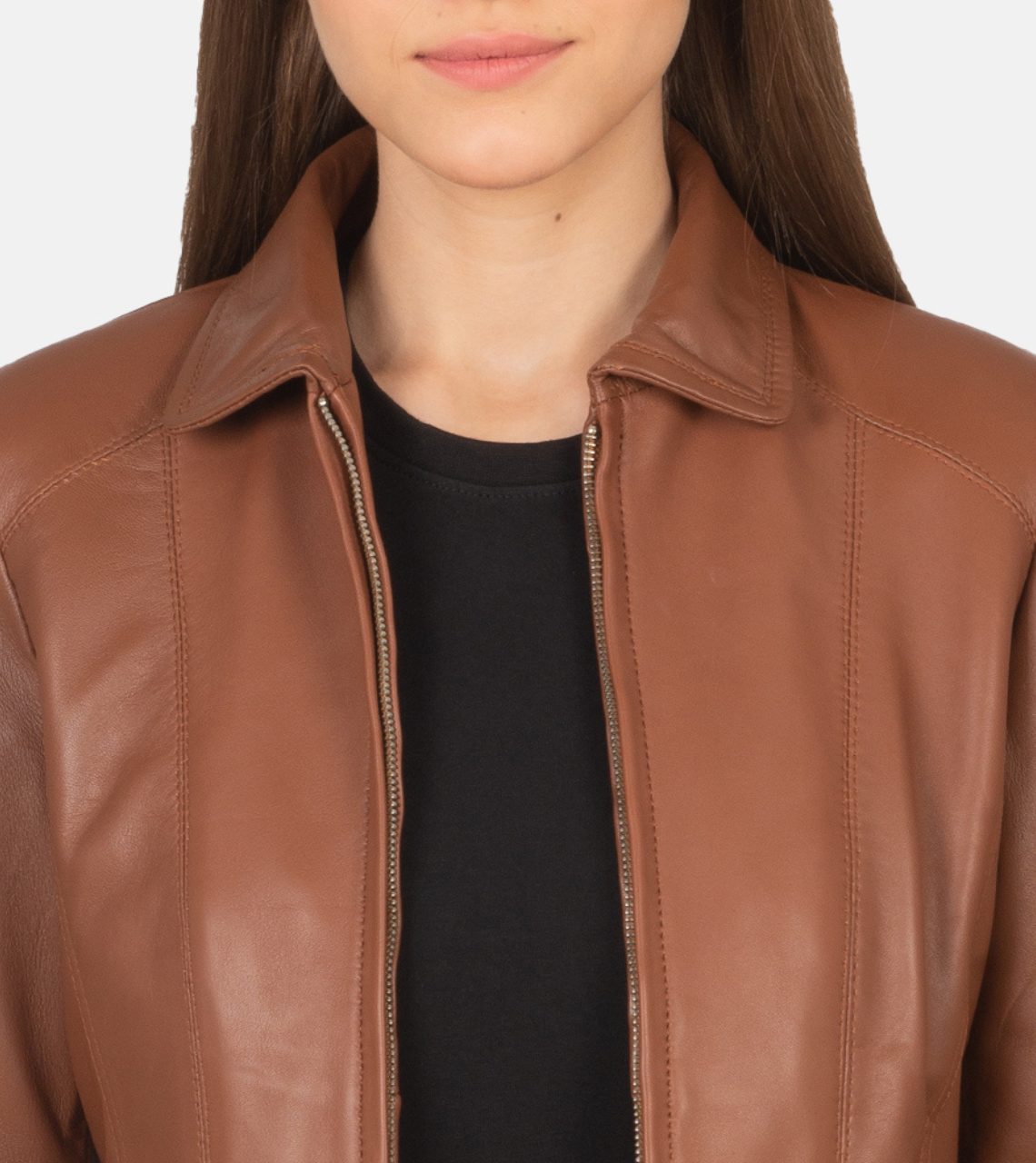 Cotextras Brown Leather Jacket For Women's