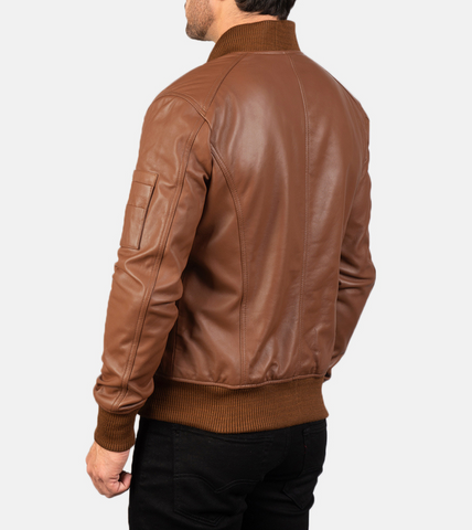 Bouvet Men's Leather Bomber Jacket