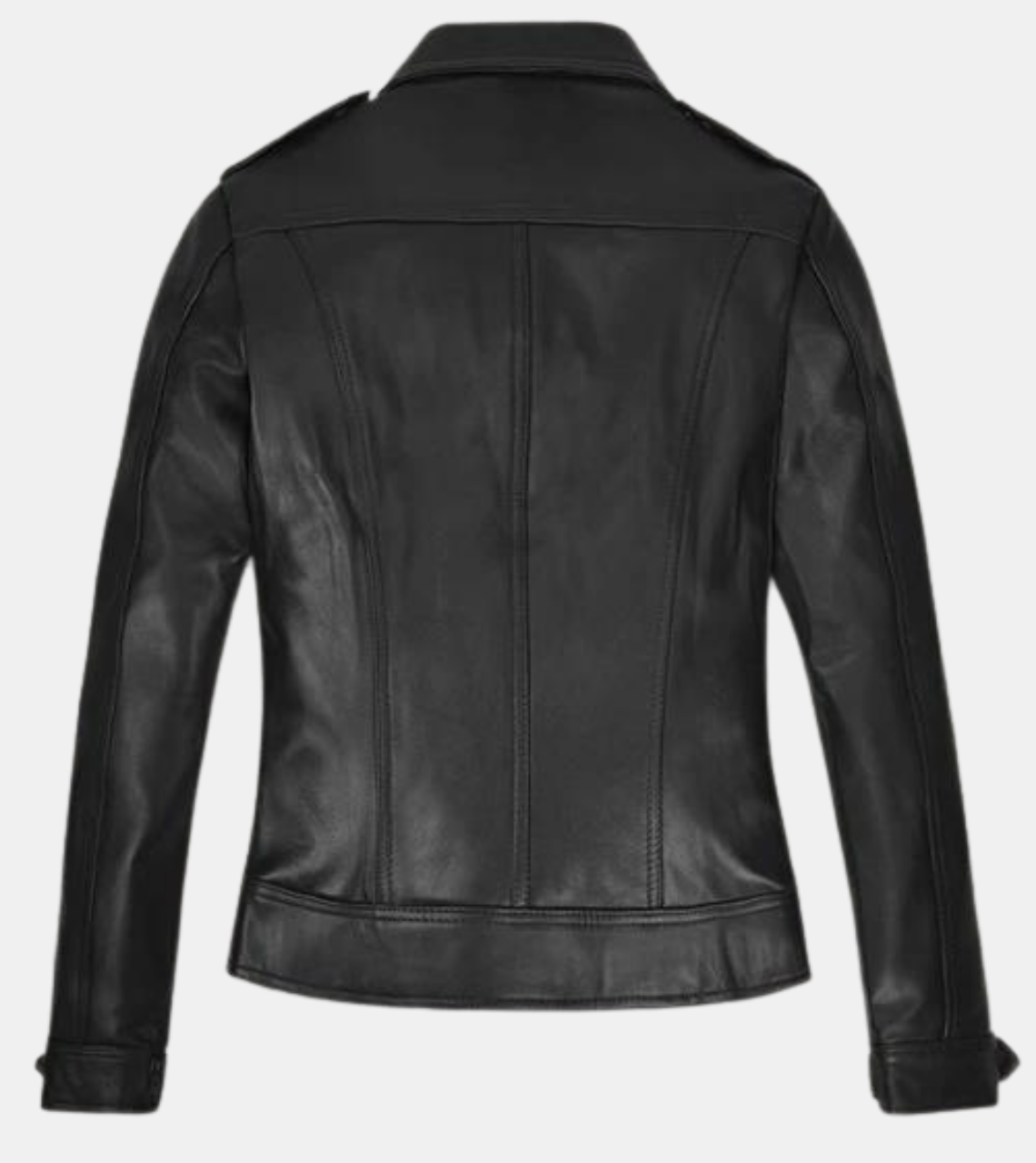 Alderidge Women's Black Leather Jacket Back