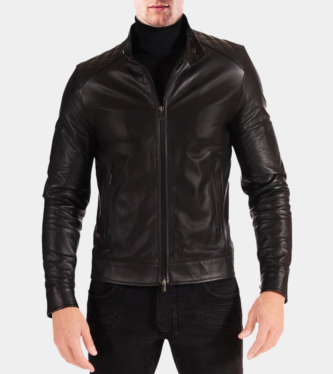 Dark Brown Men's Biker Leather Jacket