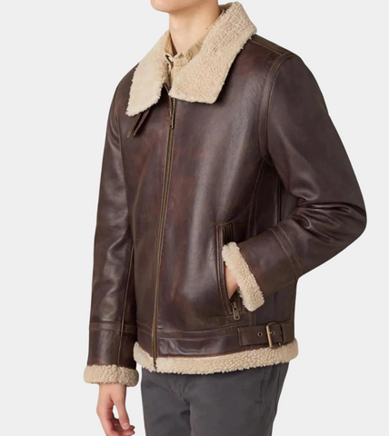 Men's Shearling Leather Jacket 