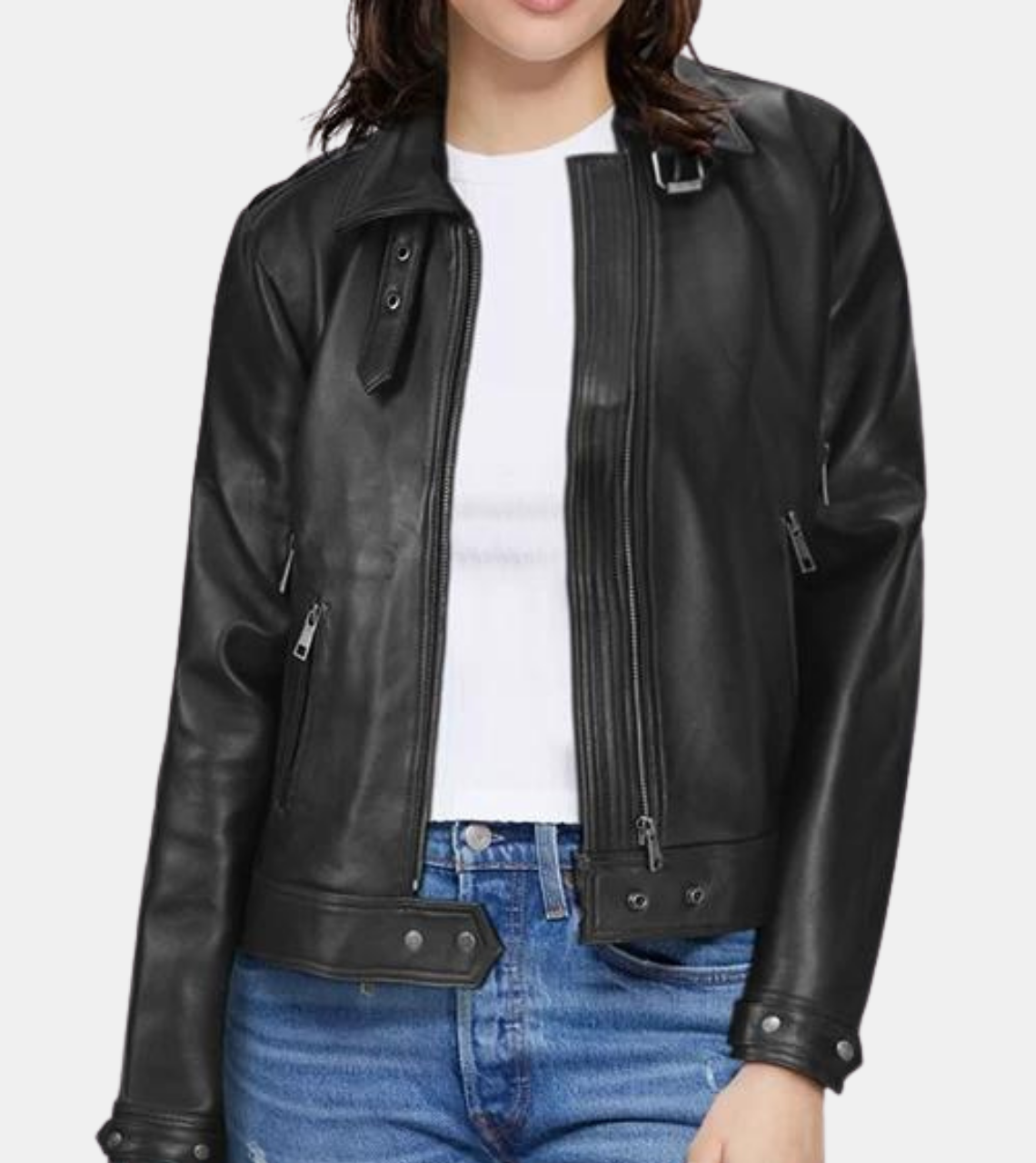 Alderidge Women's Black Leather Jacket