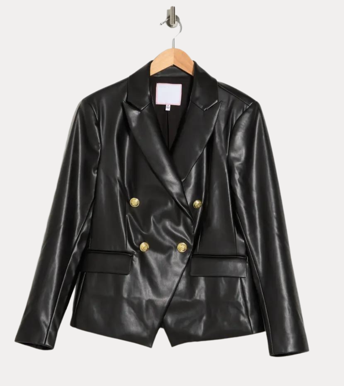 Melissa Black Leather Blazer For Women's