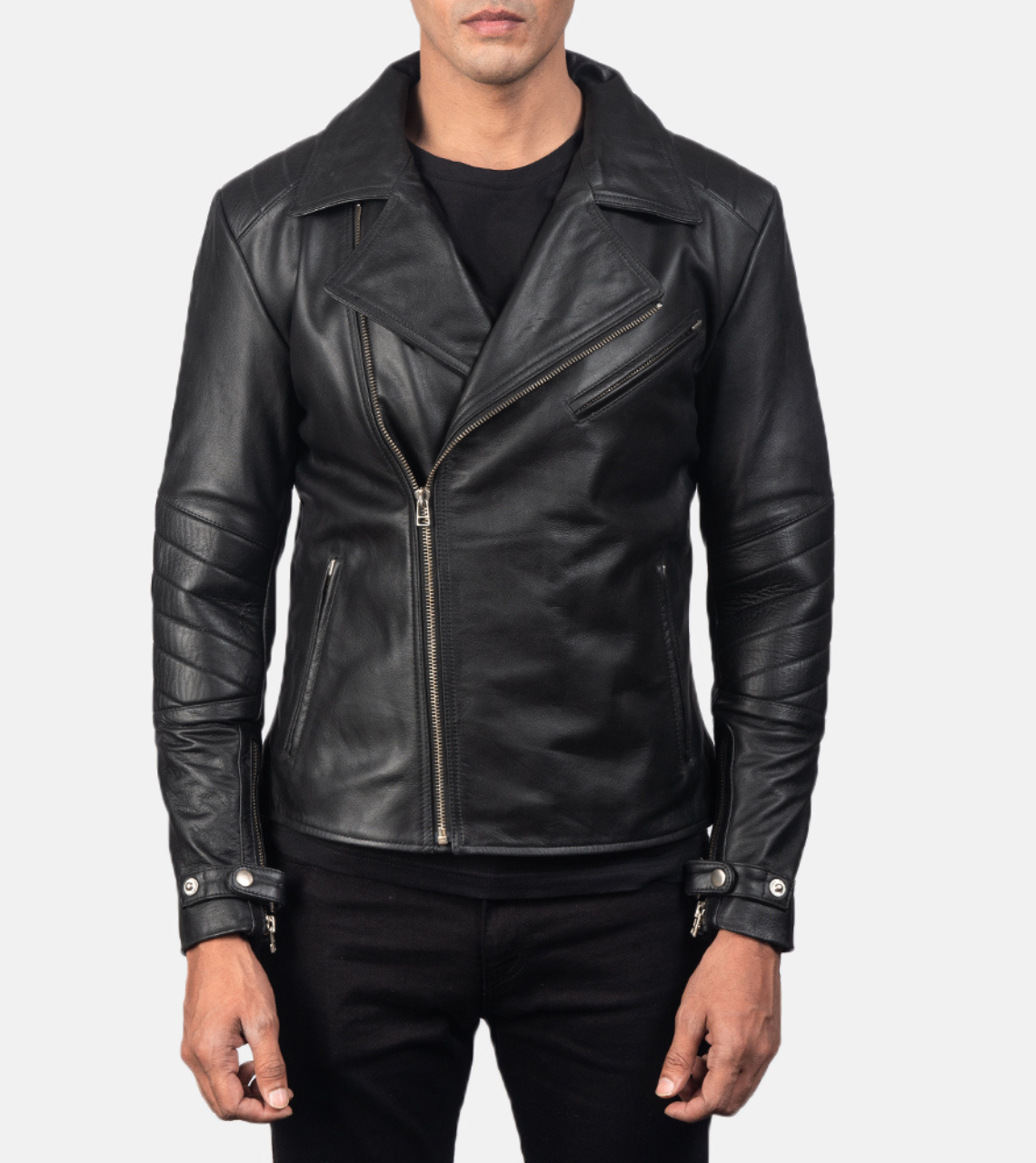 Bollons Leather Biker Jacket 