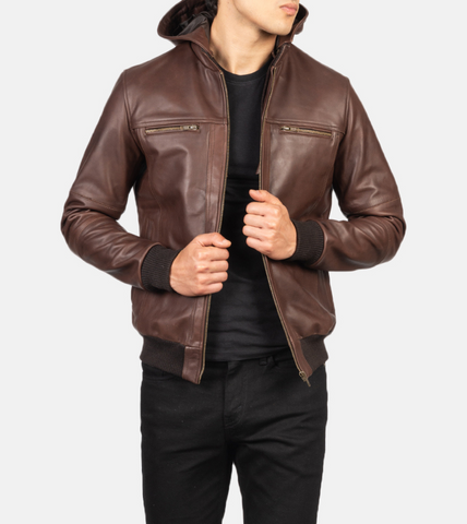 Caillou Leather Bomber Jacket