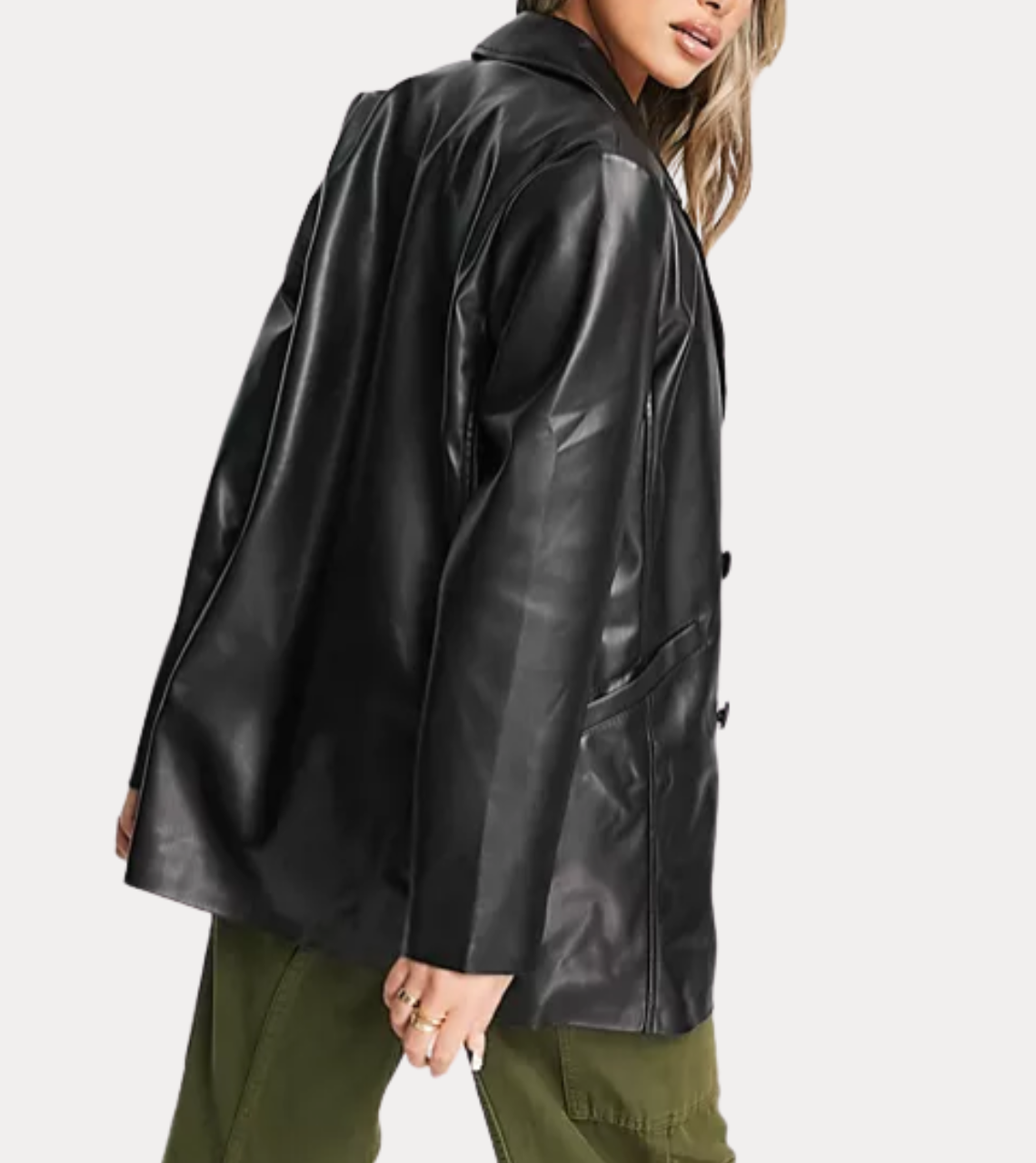 Chantelle Women's Leather Blazer Back