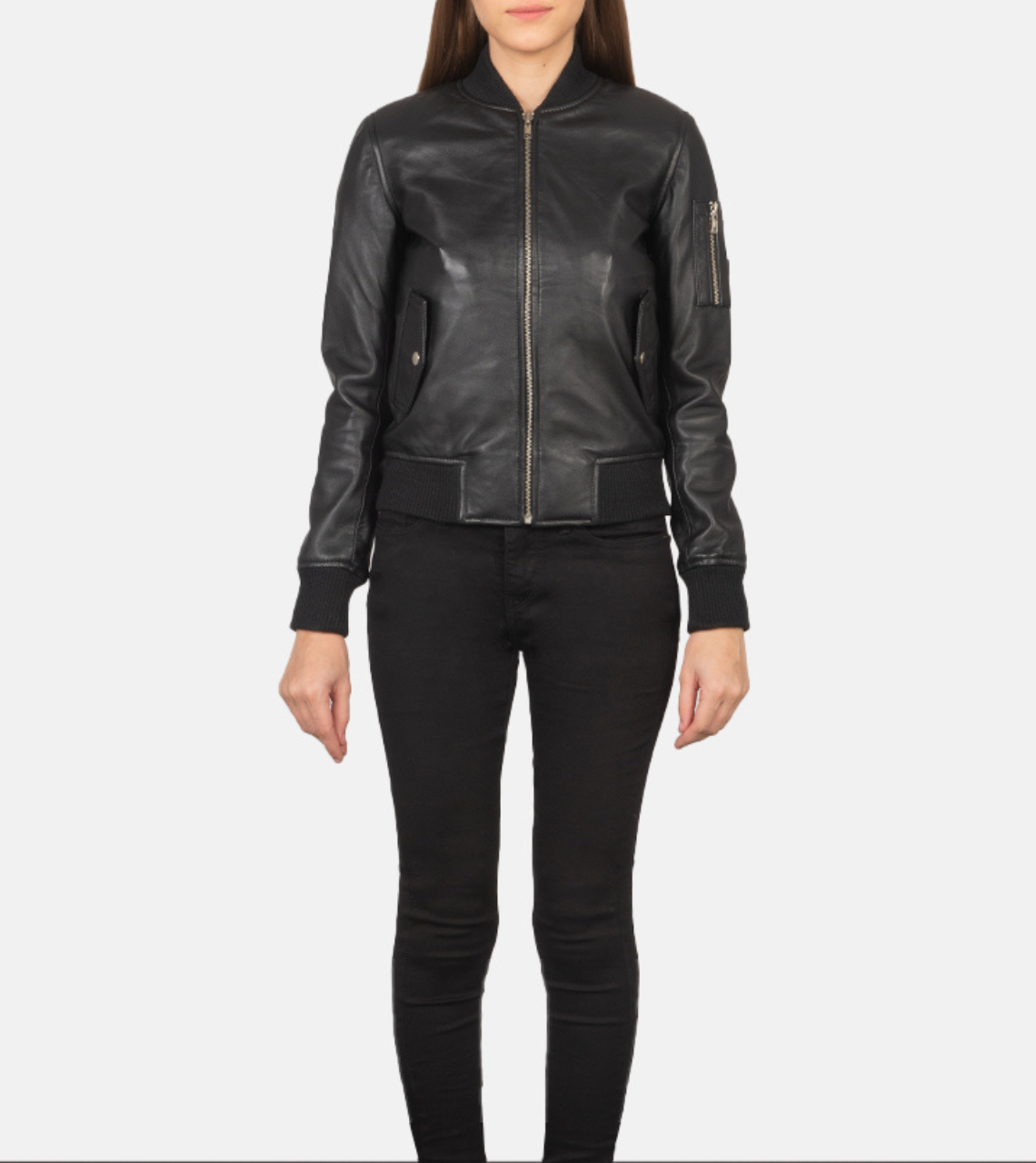 Ava Johns Leather Bomber Jacket