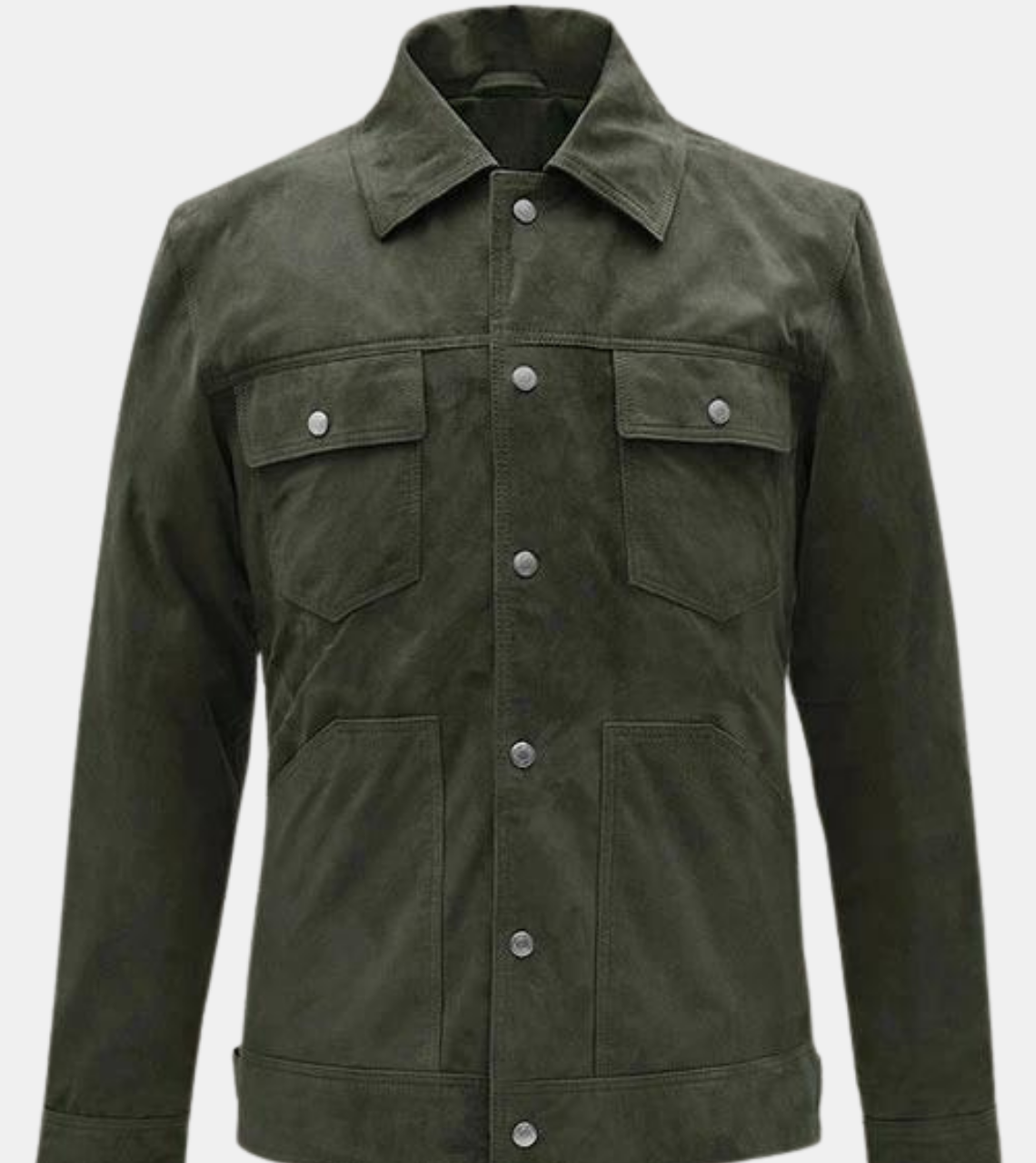 Fedele Men's Green Suede Leather Jacket