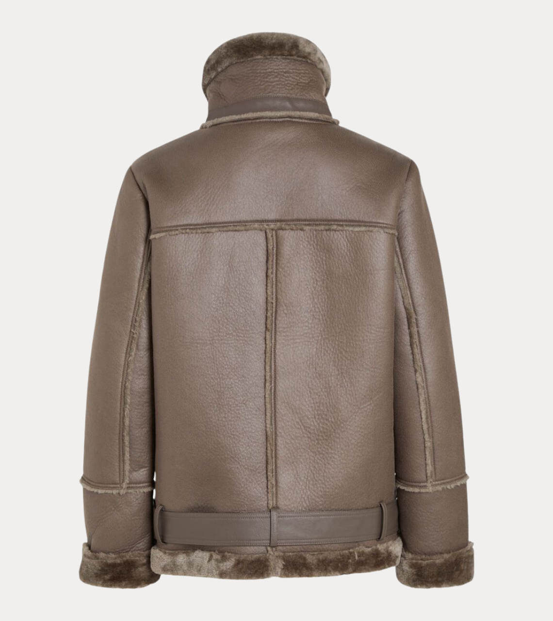  Brown Shearling Leather Jacket 