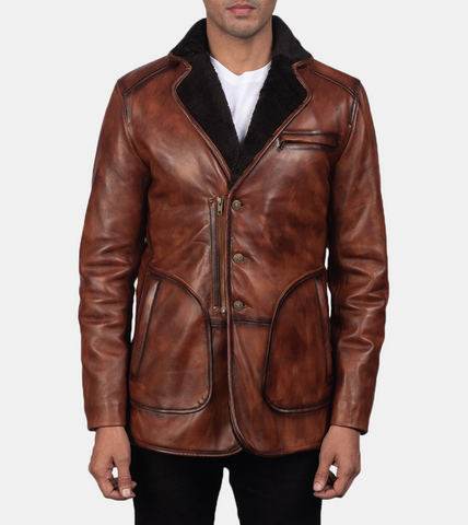 Sherpa Leather Coat