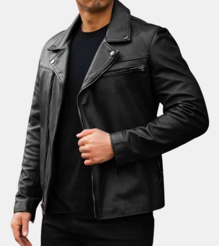 Jaxx Men's Black Leather Jacket