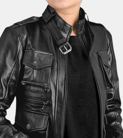 Bechtel Women's Black Biker's Leather Jacket