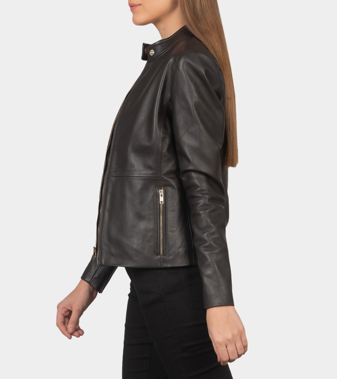 Black Women's Biker Leather Jacket