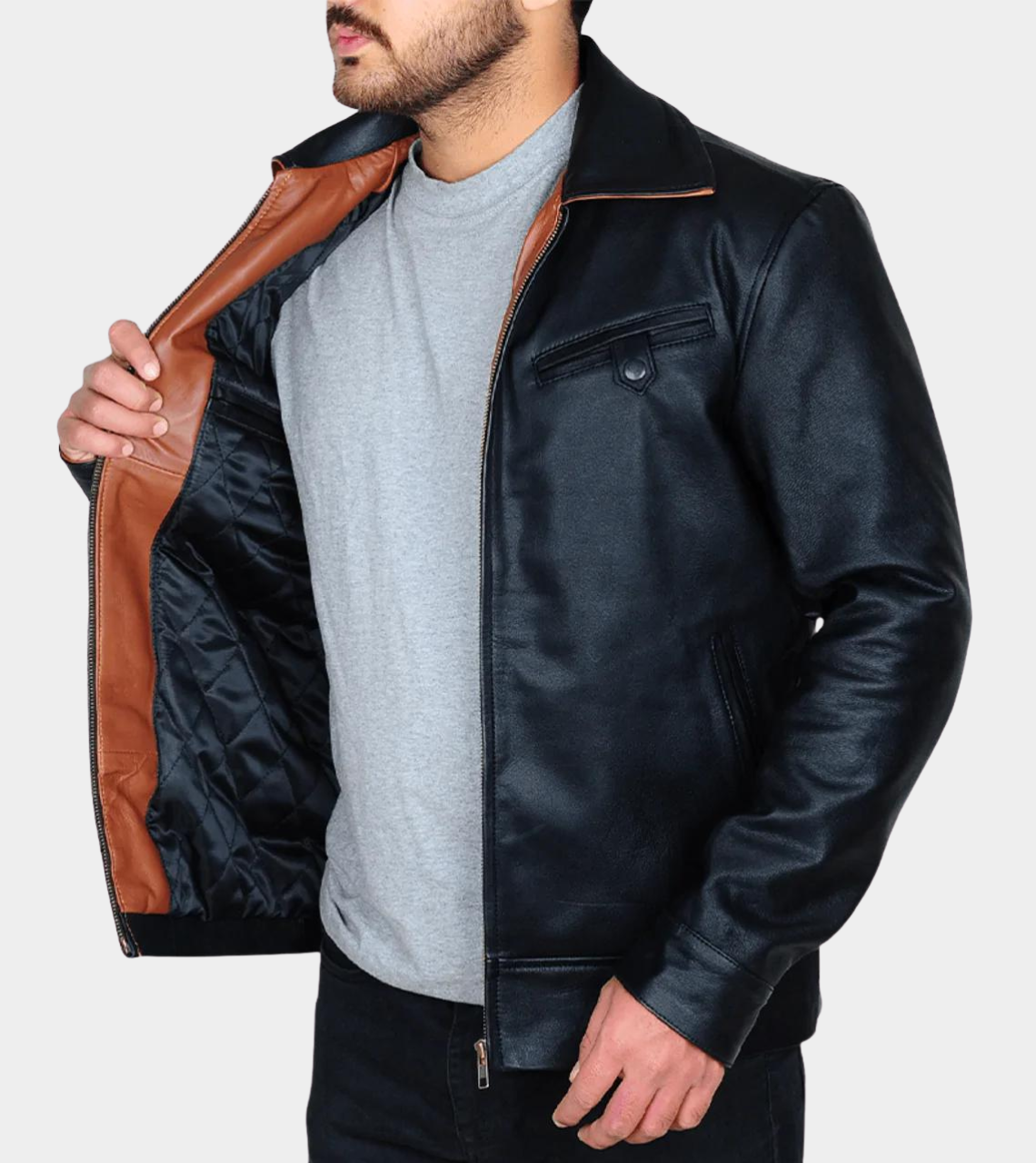 Men's Biker Leather Jacket 