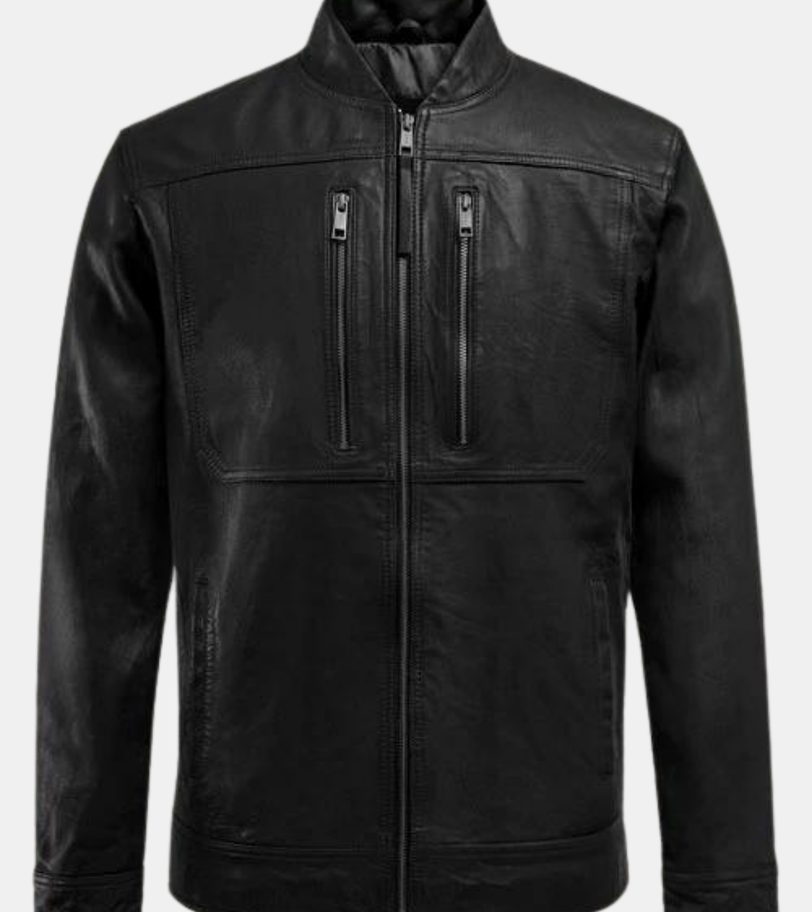 Riccardo Men's Black Leather Jacket