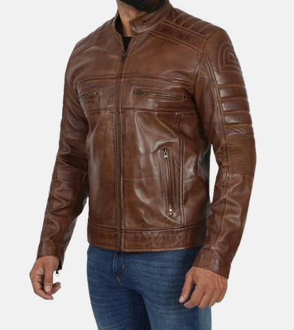 Waxed Men's Leather Jacket