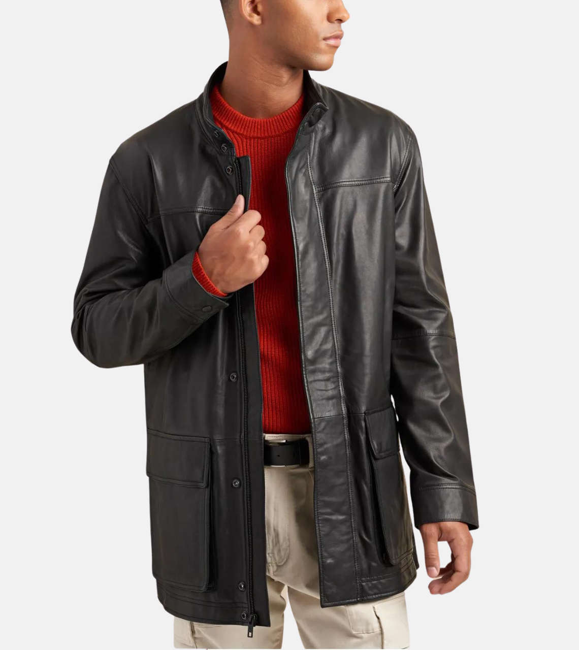 Ultimate Statement Men's Leather Coat