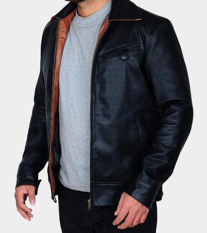 Estelle Biker Leather Jacket for Men's