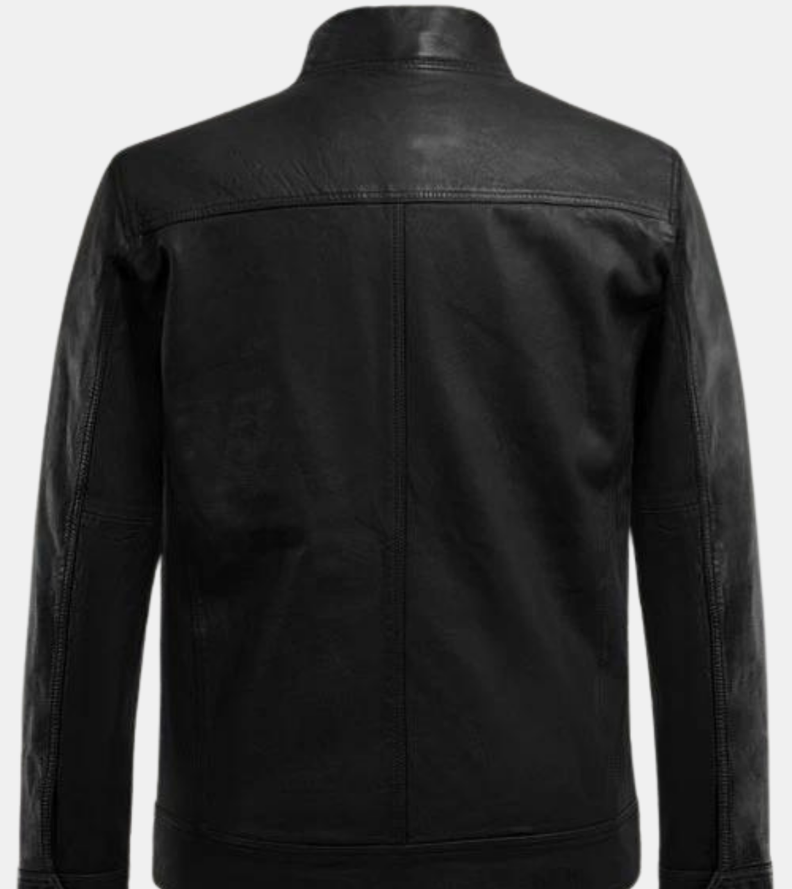 Riccardo Men's Black Leather Jacket Back