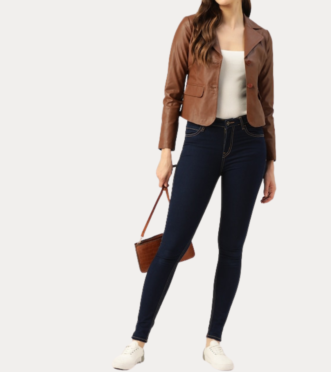 Sophisticated Brown Women's Leather Jacket