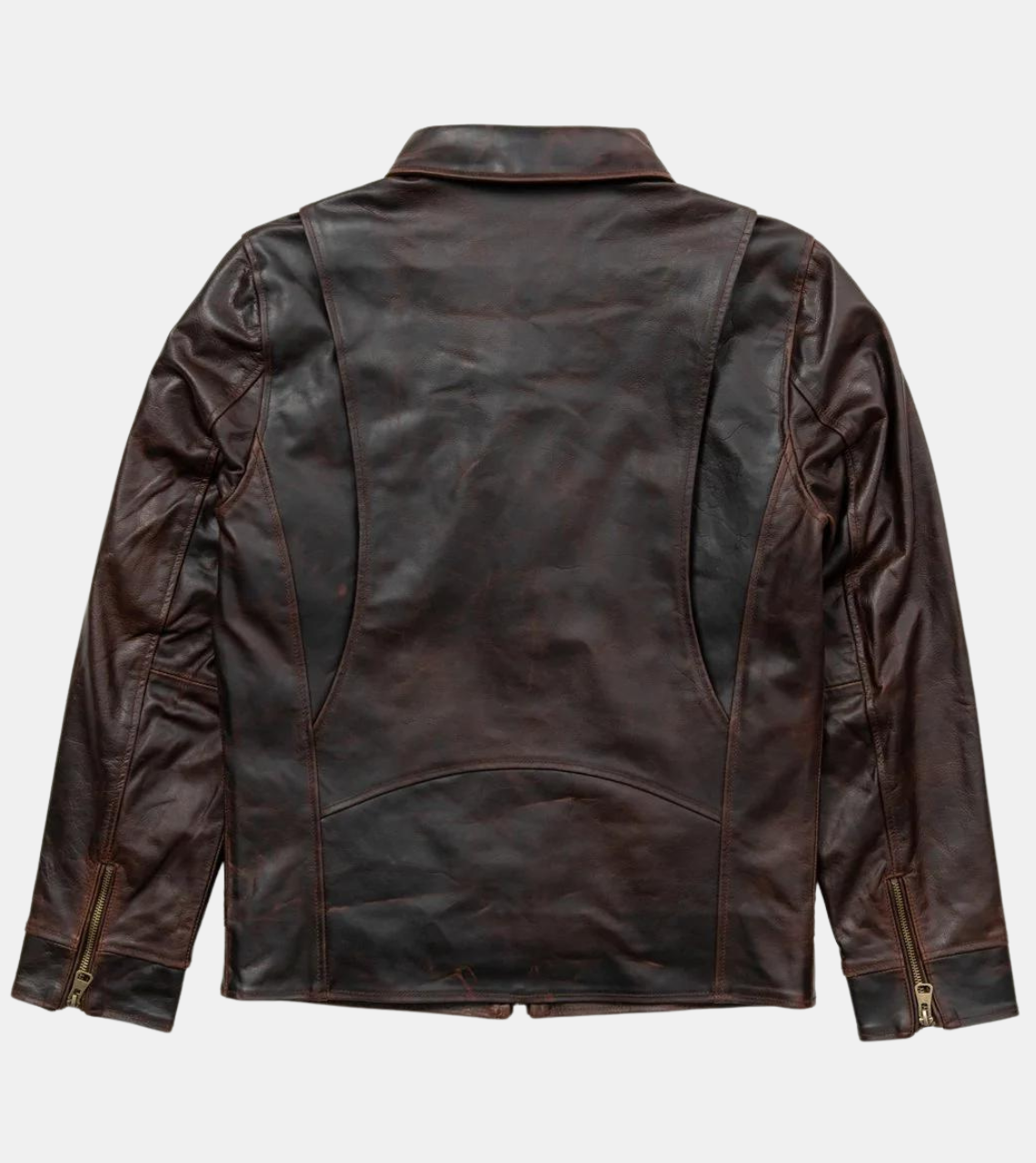 Meta Biker Leather Jacket Back