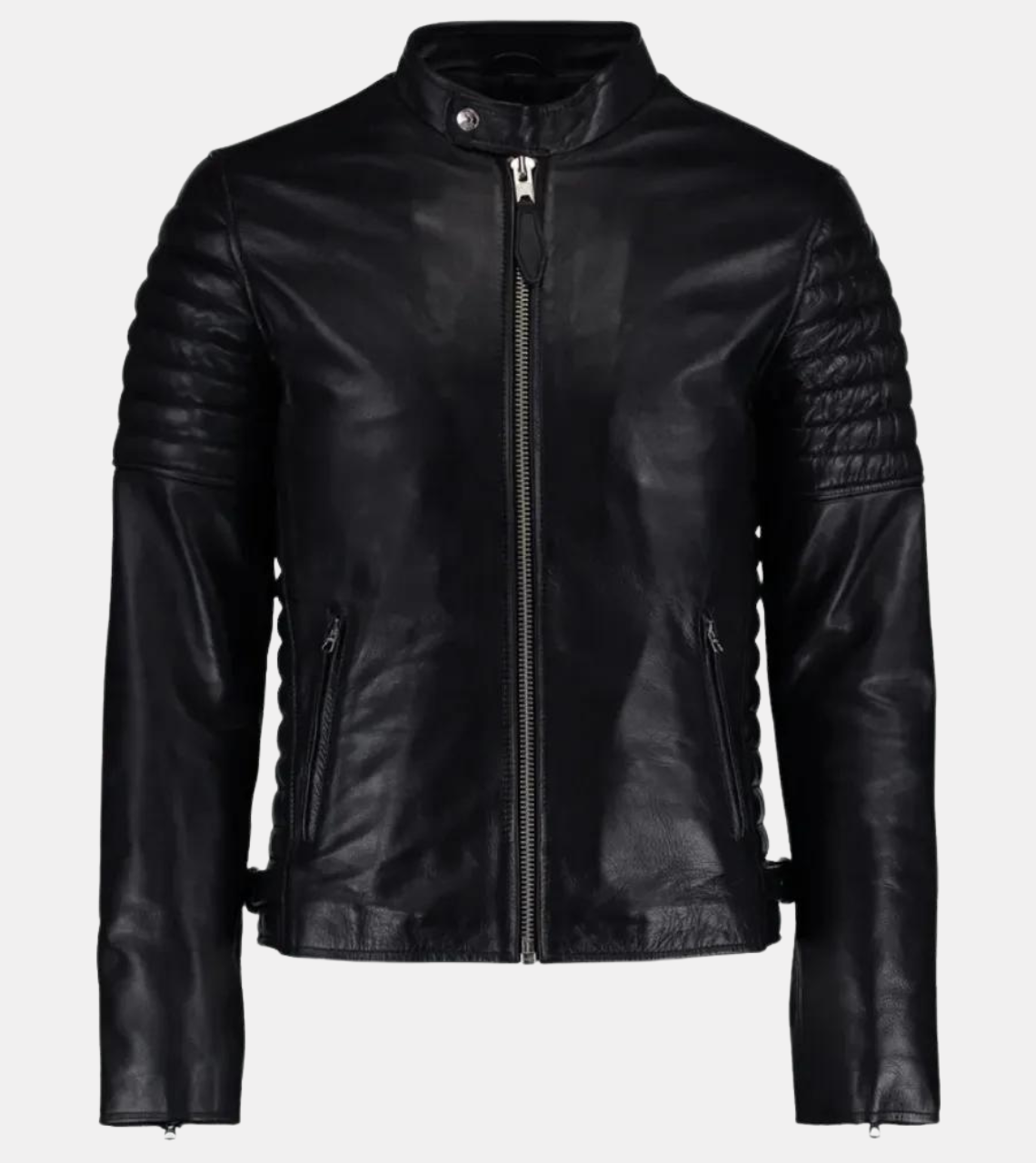 Caravan Black Biker Leather Jacket