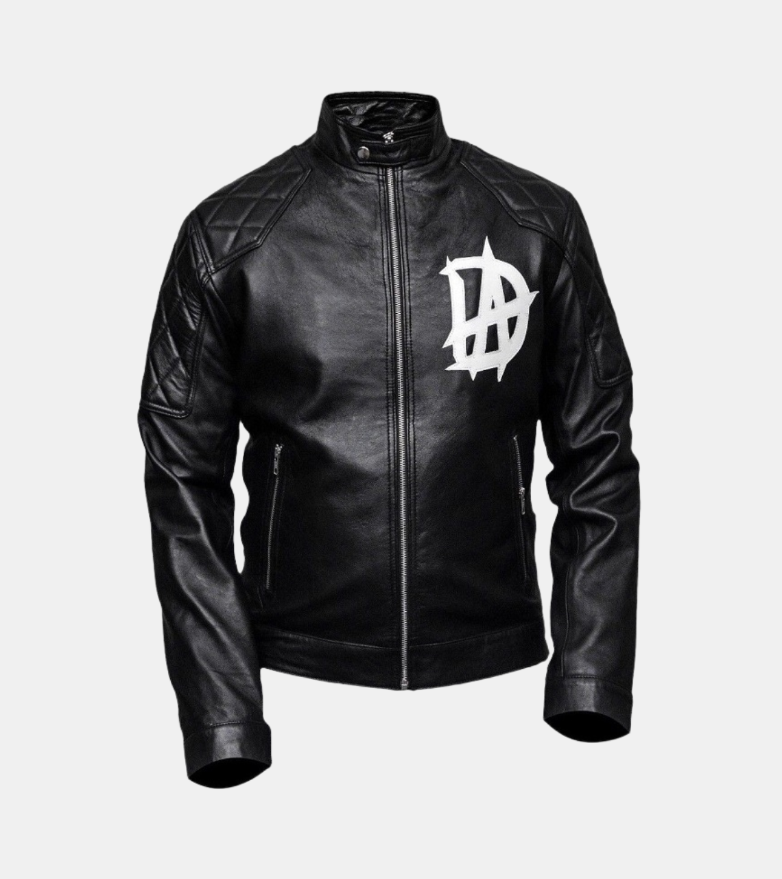 Alpha Printed Men's Biker Leather Jacket