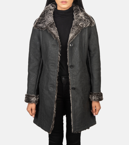 Furry Women's Leather Coat 