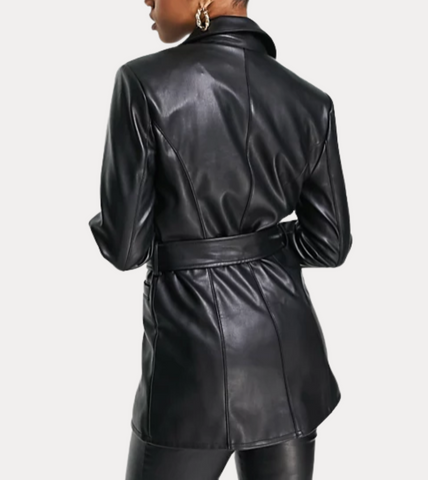 Fern Persona Women's Leather Blazer Back