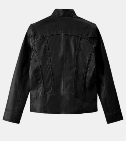 Stryker Women's Black Leather Jacket Back