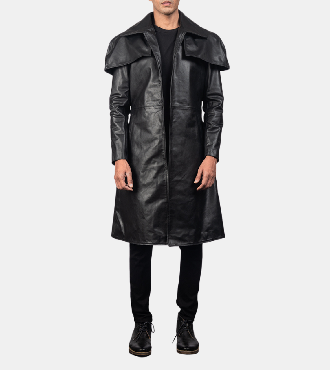 Danyon Men's Black Leather Coat