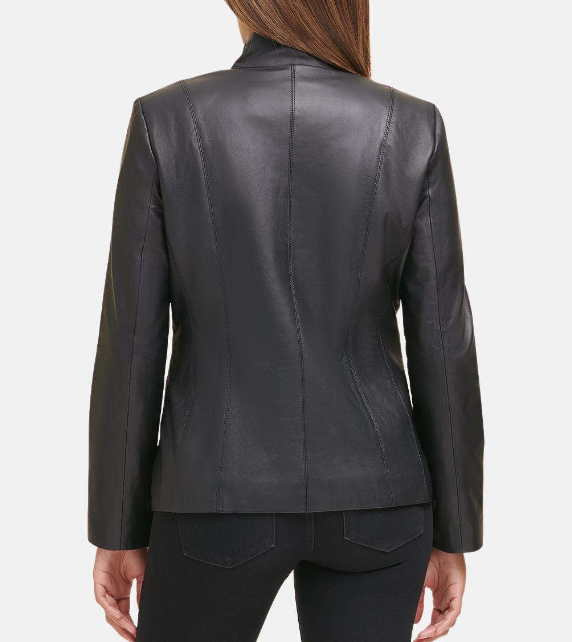 Nelack Women's Biker Leather Jacket Back