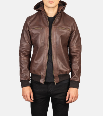 Caillou Men's Leather Bomber Jacket