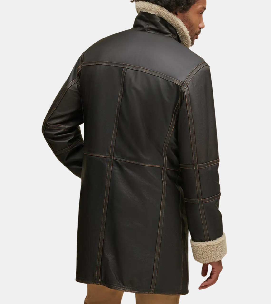Shearling Fur Leather Coat 