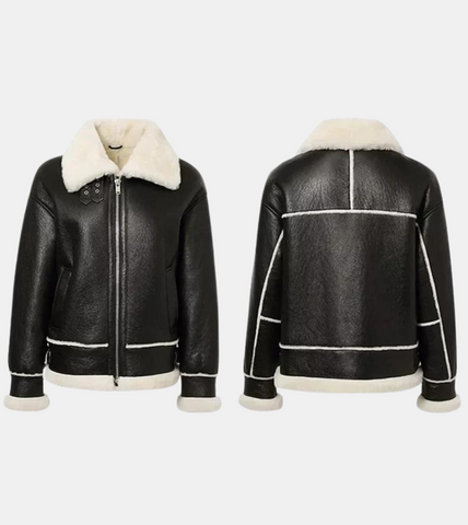 Bomber Women's Shearling Leather Jacket