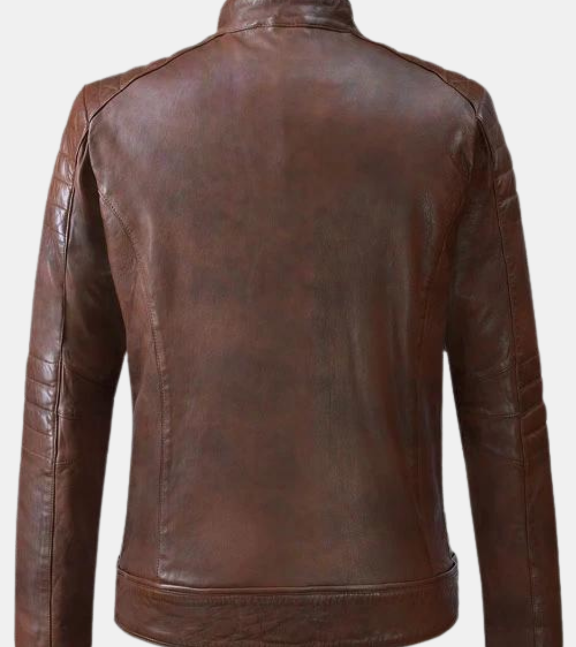 Men's Bronze Quilted Leather Jacket