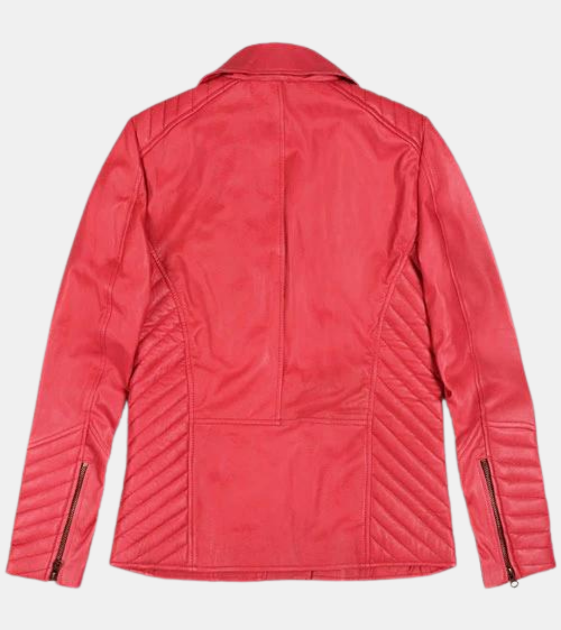  Red Biker's Leather Jacket