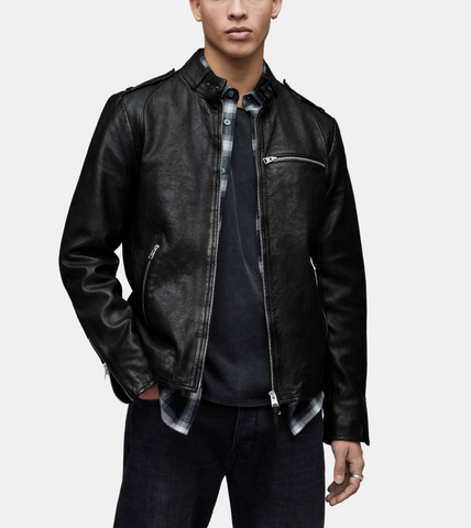 Oceane Men's Black Leather Jacket